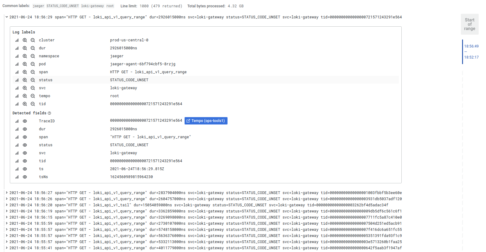 Automatic logging overview