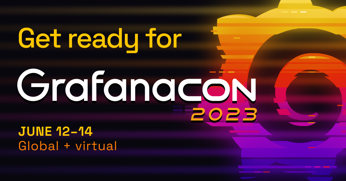 The GrafanaCON 2023 logo.