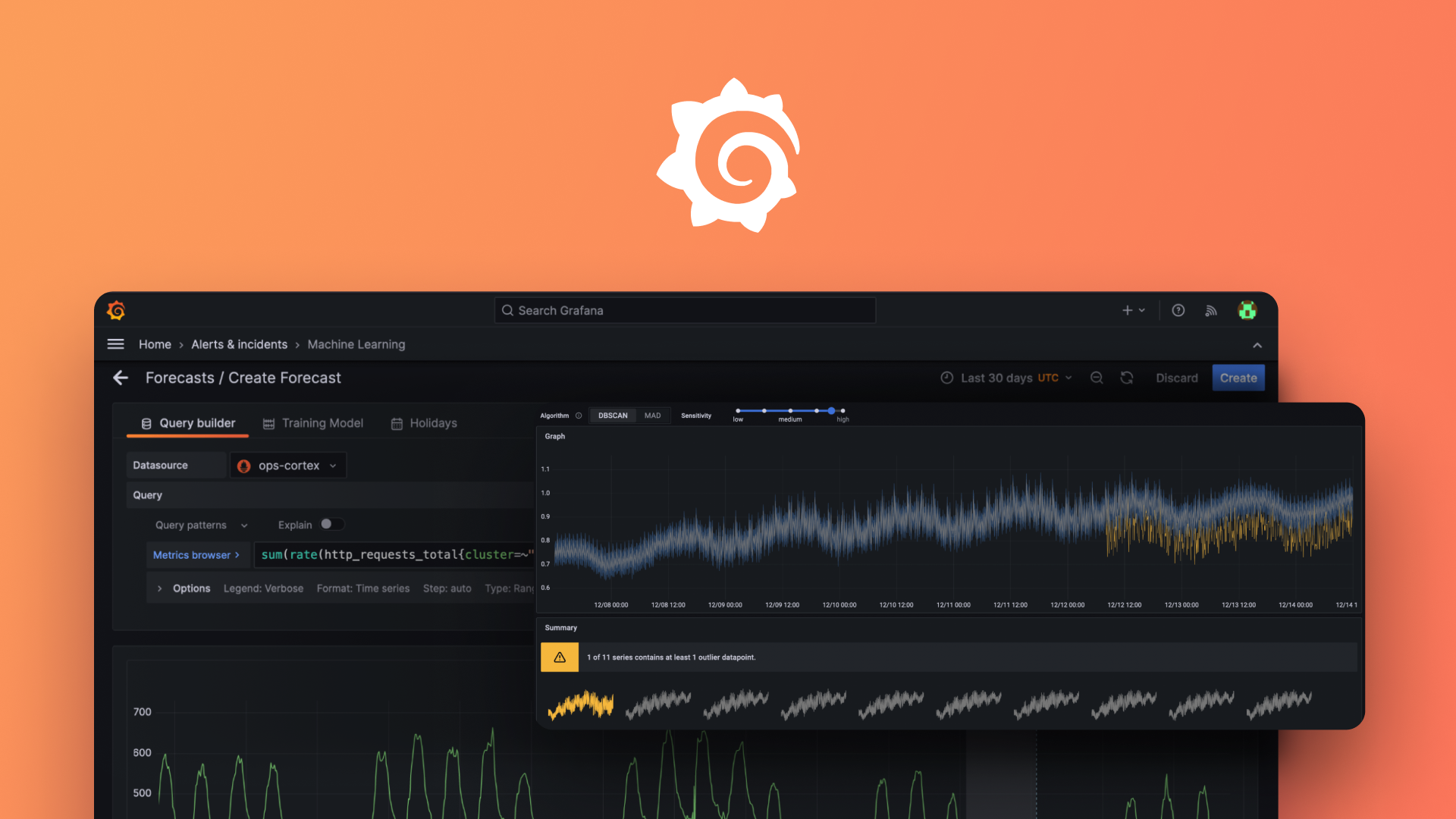 Advanced alerting with Grafana Machine Learning