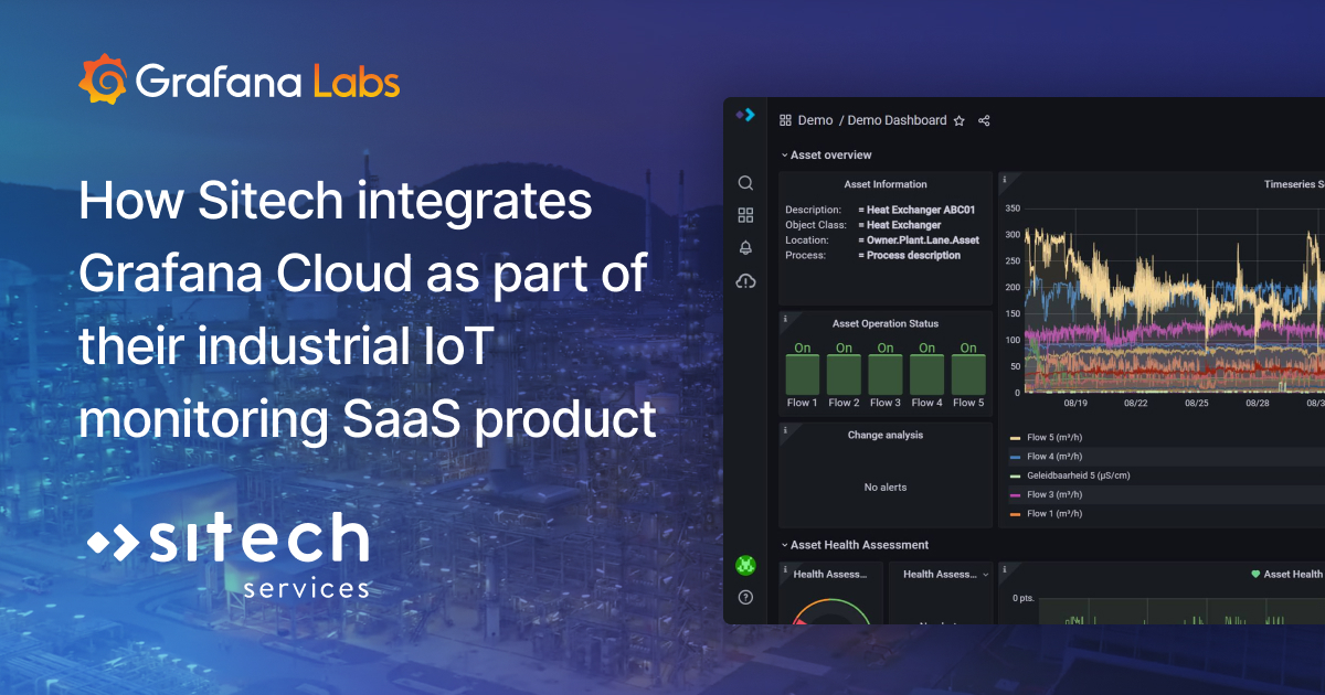 How Sitech integrates Grafana Cloud as part of their industrial IoT monitoring SaaS product